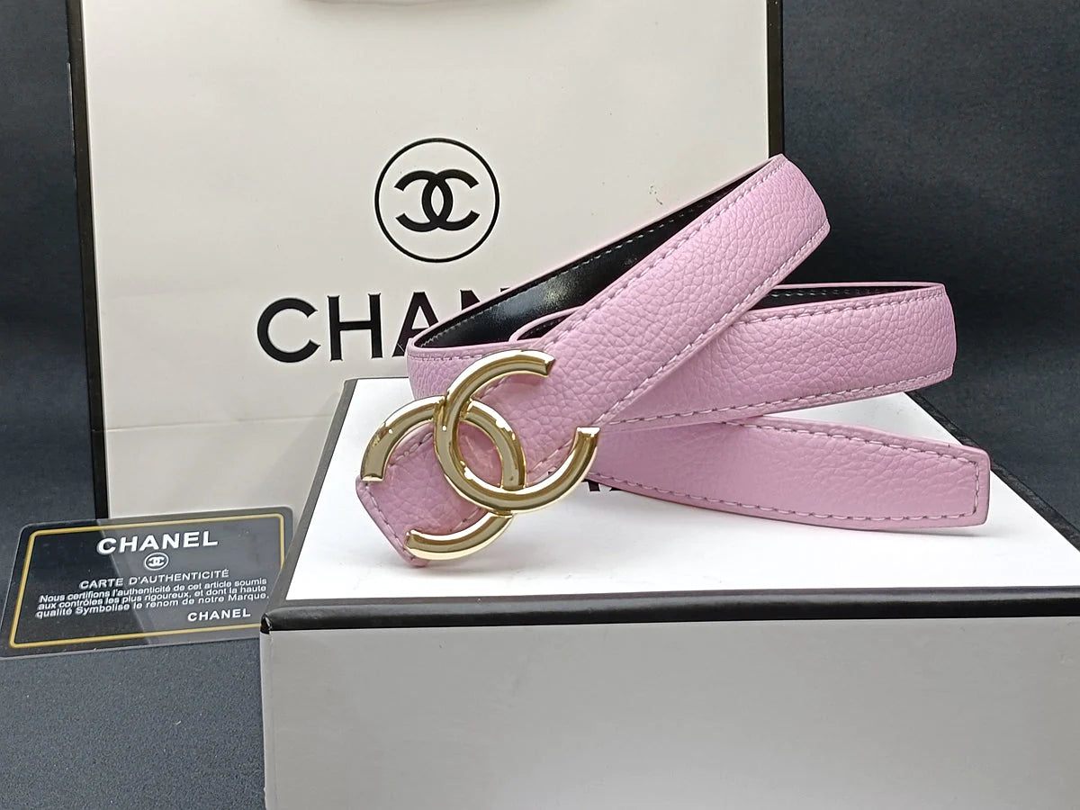 2025 8 Colors double C multi-color lychee leather belt