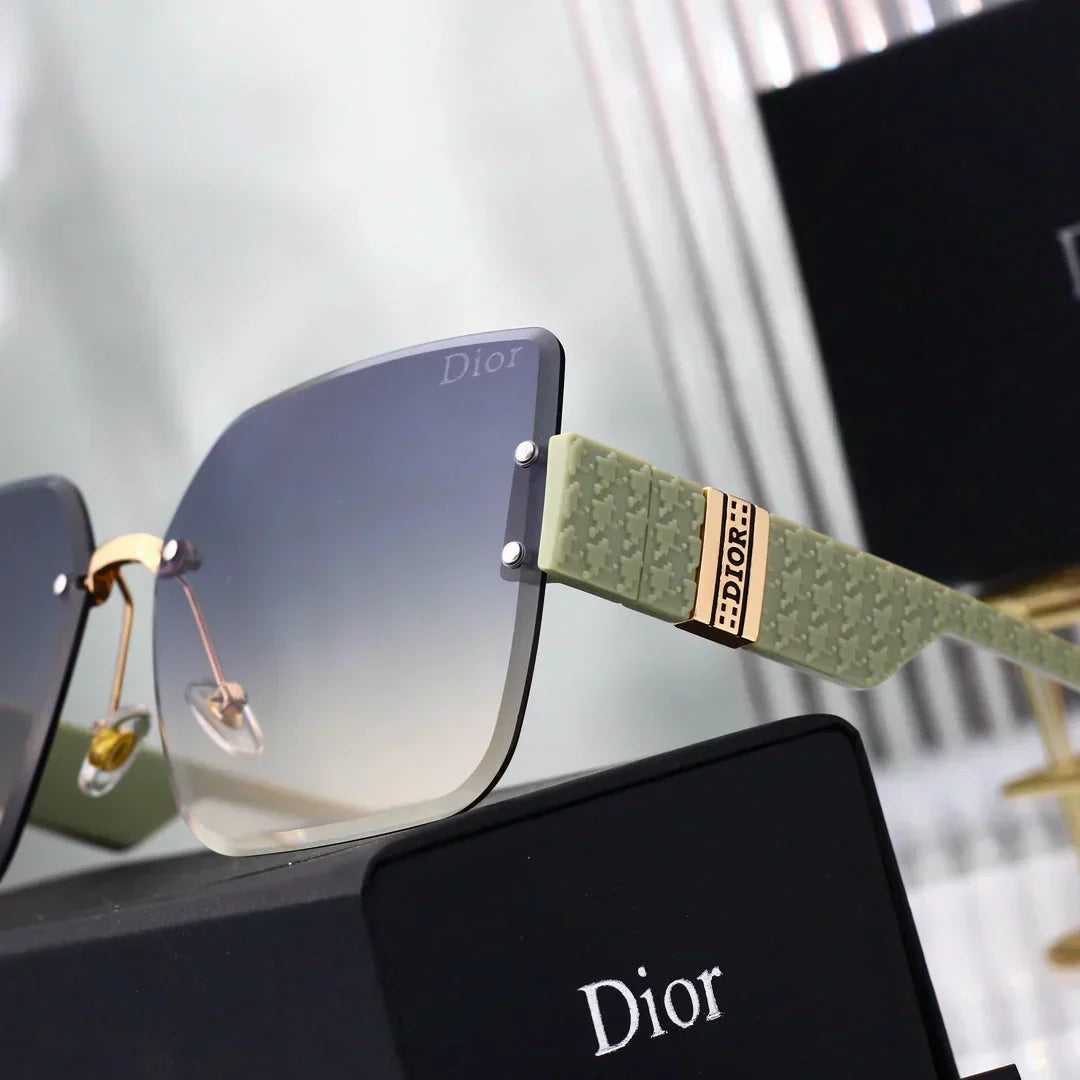 2025 Sunglasses Frameless trimmed large frame sunglasses