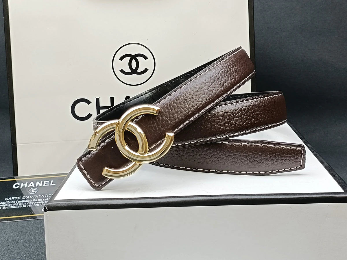 2025 8 Colors double C multi-color lychee leather belt