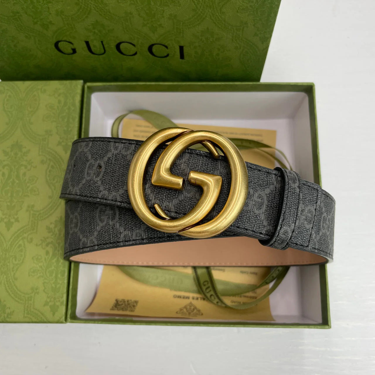 2025 4 Colors Classic double G pattern printed belt