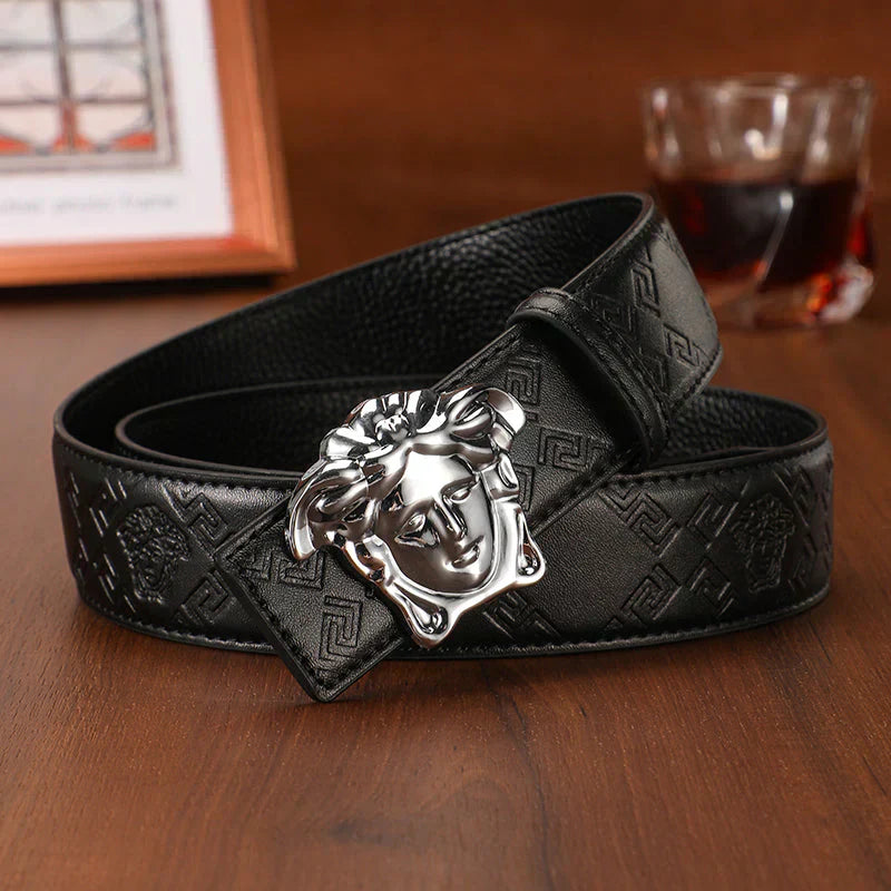 2025 Medusa 3 Colors printed letter leather belt