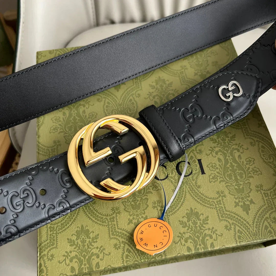 2025 Calfskin embossed belt width 38mm