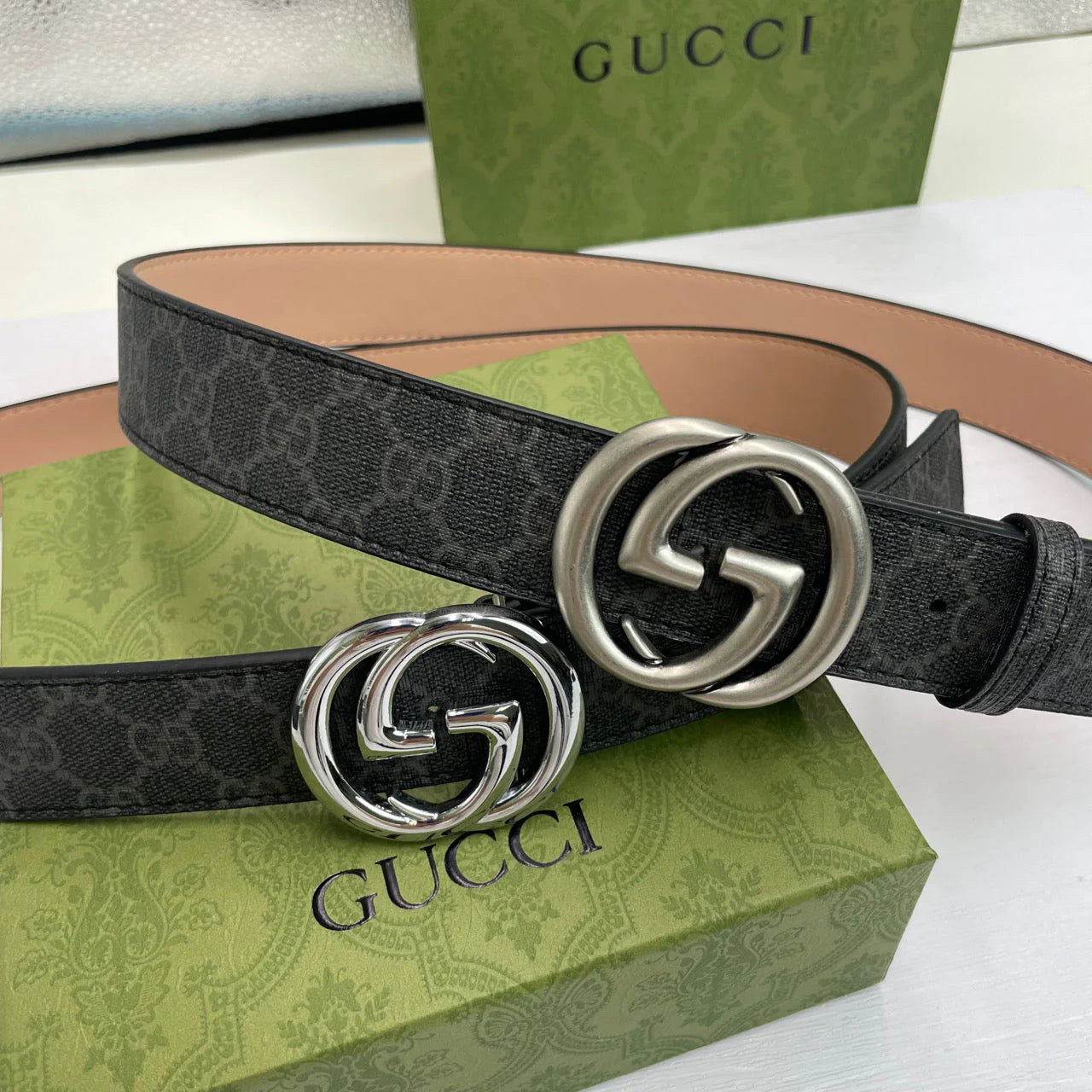 2025 4 Colors Classic double G pattern printed belt