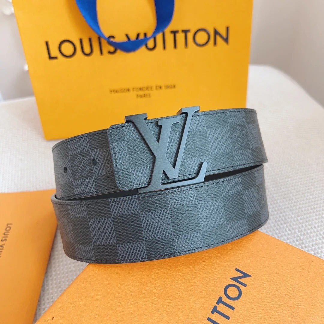 2025 classic black buckle black check men's belt