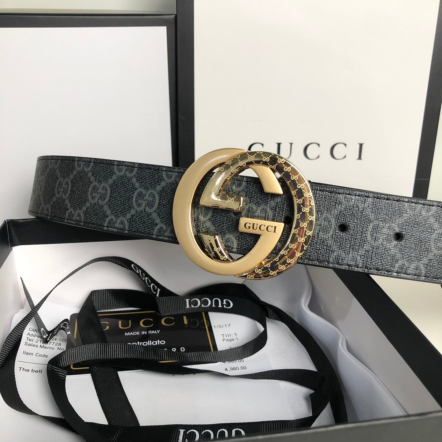 2025 3 Colors printed letter leather belt