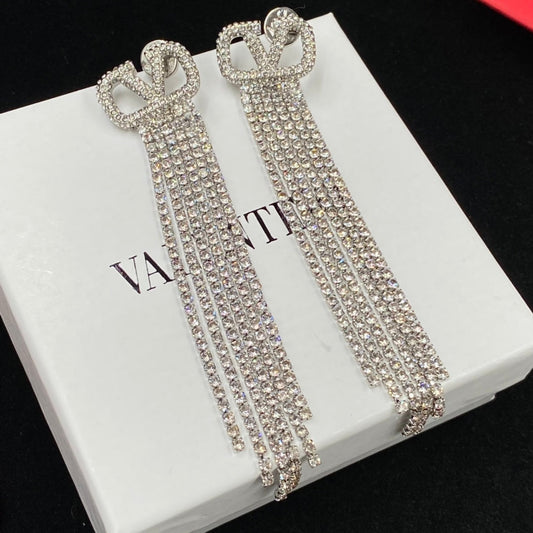 VALENTINO Sparkling Crystal Diamond Earrings