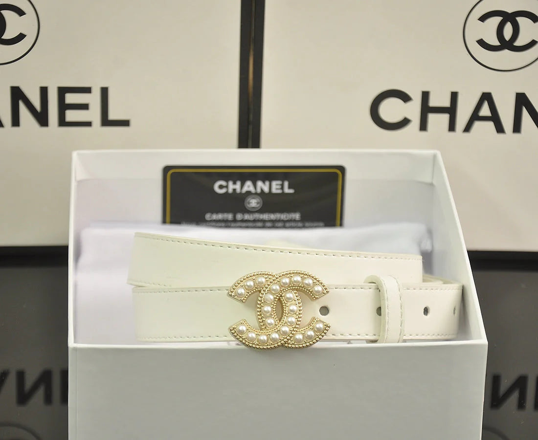 2025 4 Colors fashion double C pearl belt