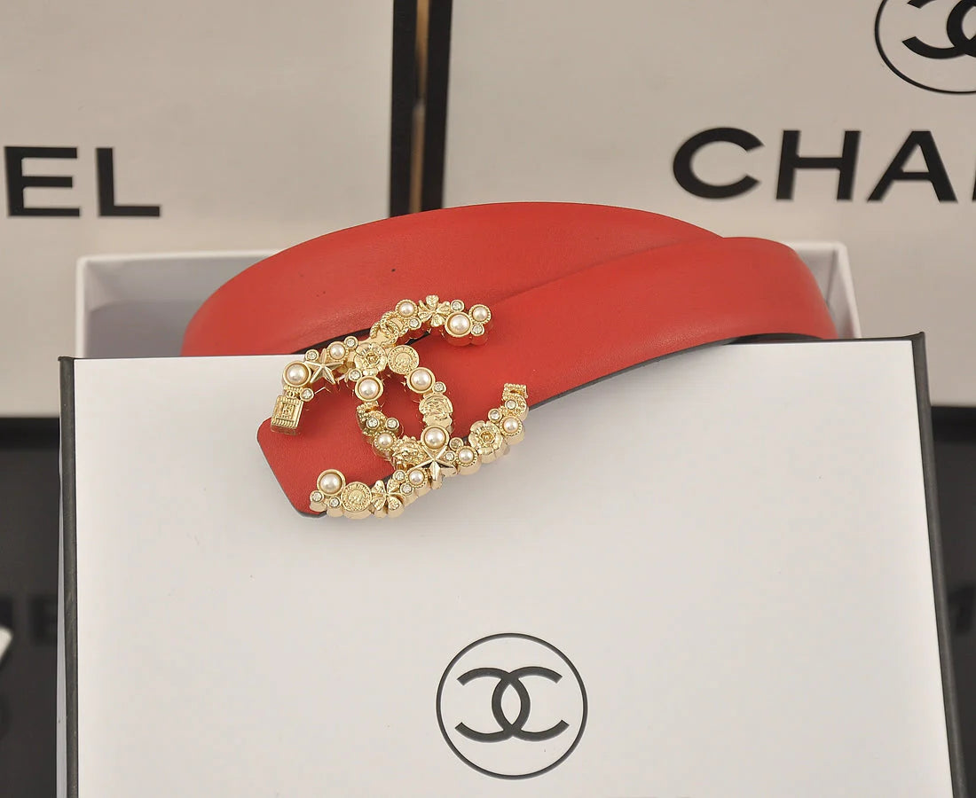 2025 5 color perfume bottle double C belt