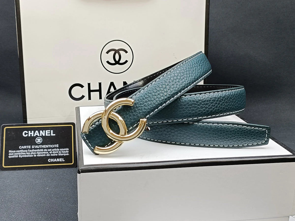 2025 8 Colors double C multi-color lychee leather belt