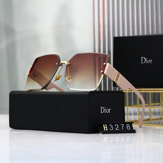 2025 Sunglasses  Frameless trimmed large frame sunglasses