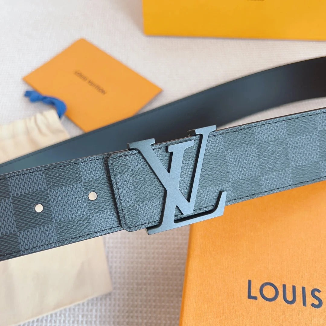 2025 classic black buckle black check men's belt