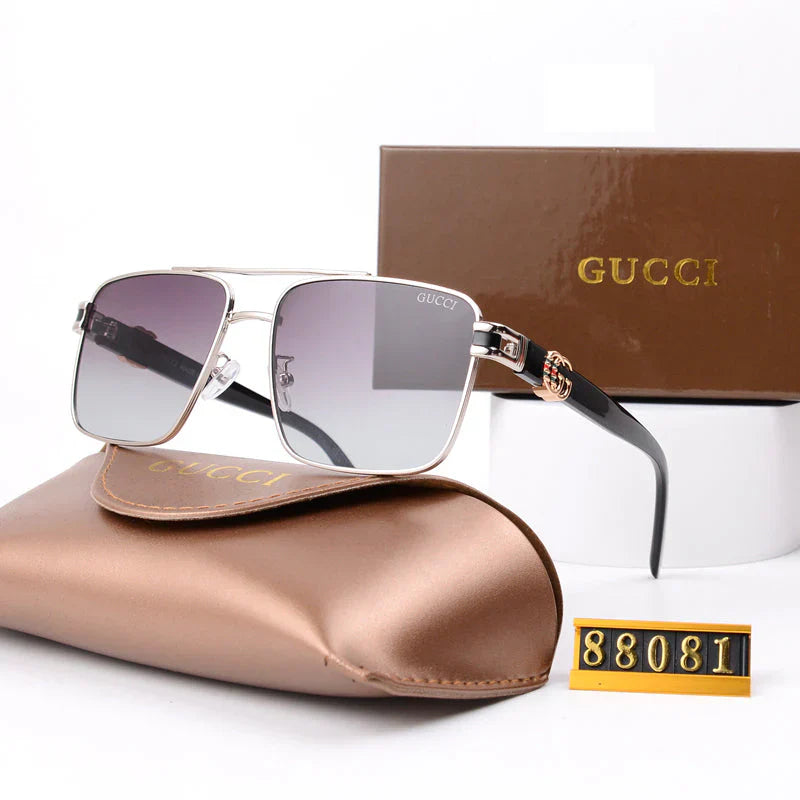 2025 Metal double-bridge retro sunglasses