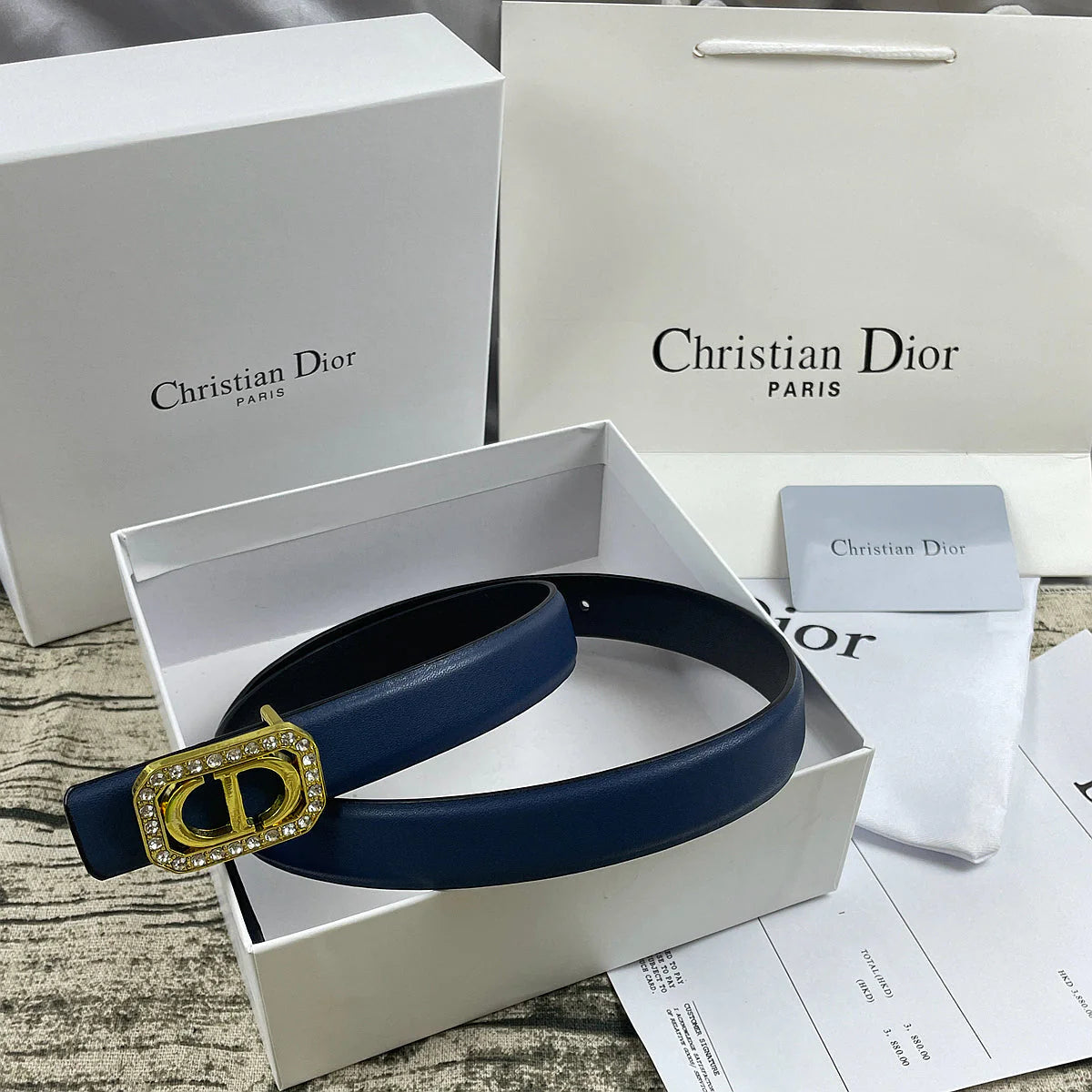 2025 6 Colors CD rhinestone plain belt