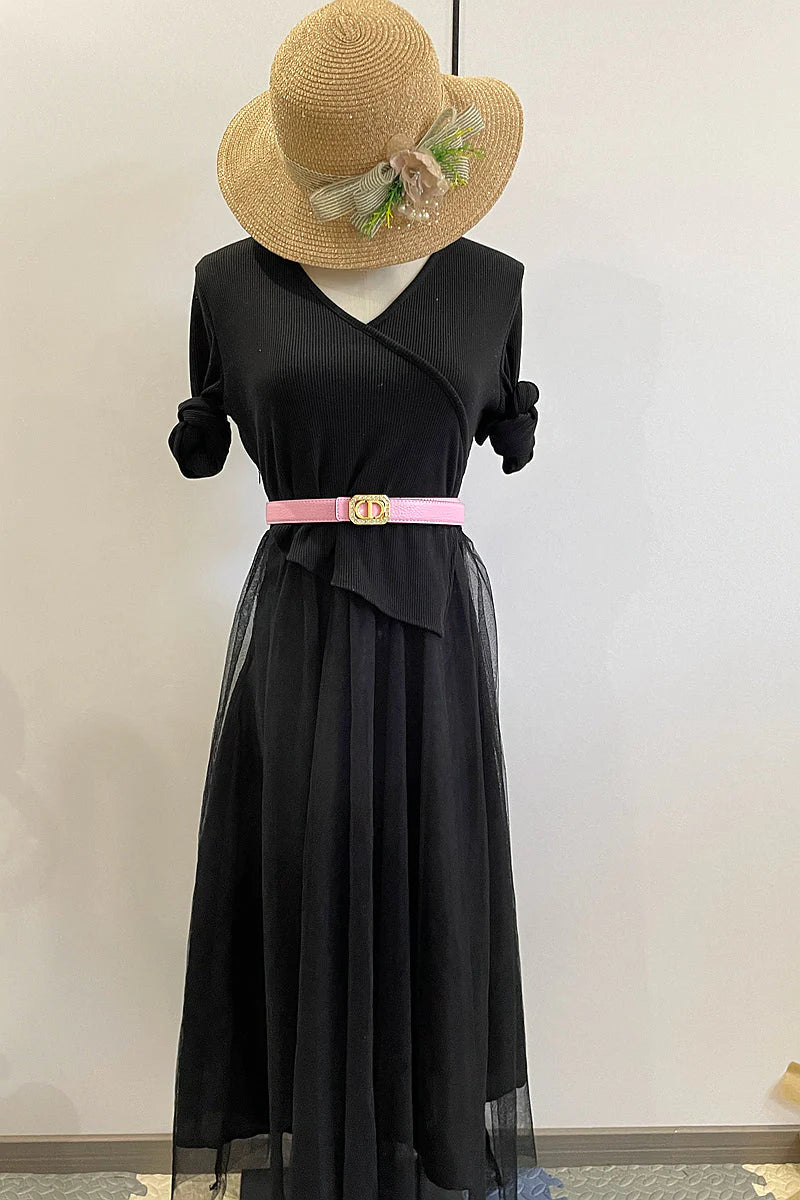 2025 6 Colors rhinestone lychee pattern double-sided belt