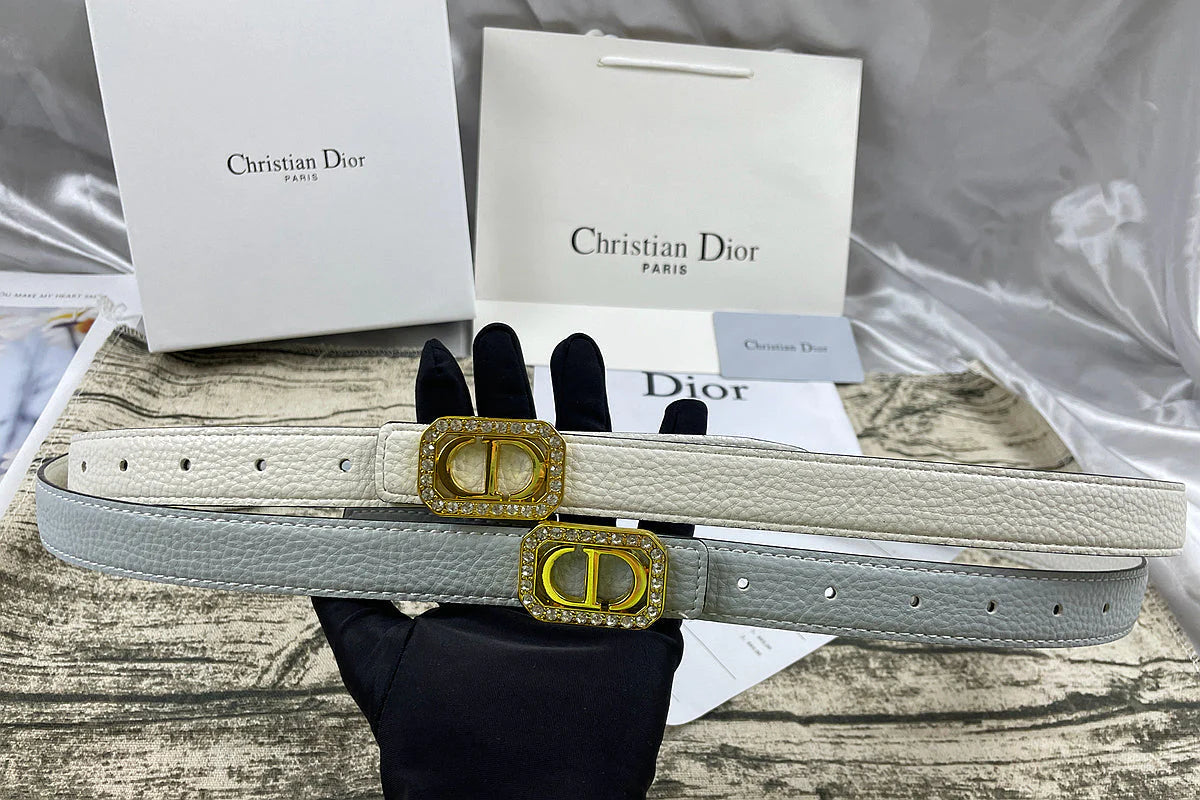 2025 6 Colors rhinestone lychee pattern double-sided belt