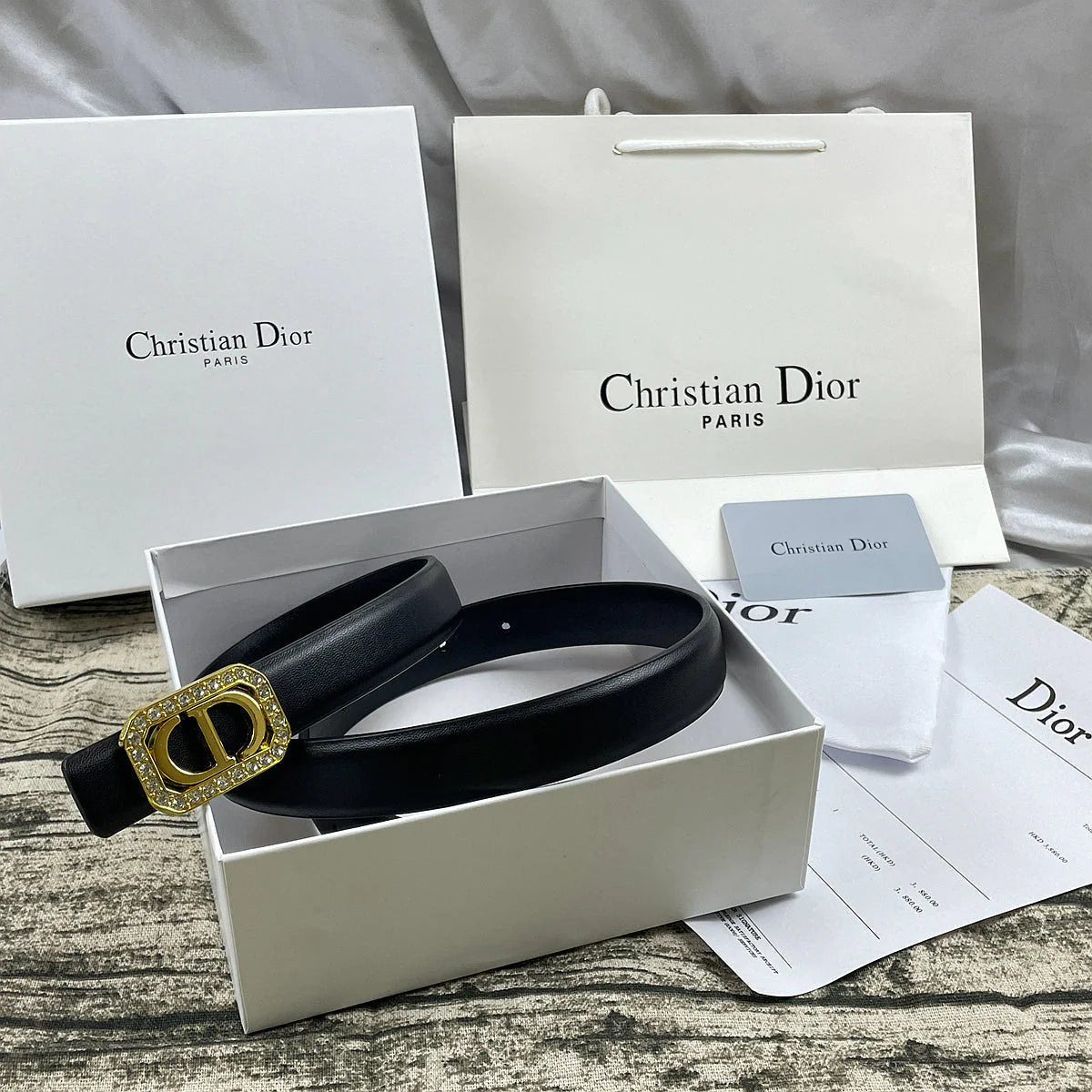 2025 6 Colors CD rhinestone plain belt