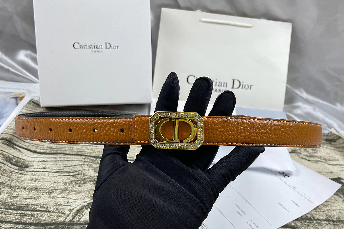 2025 6 Colors rhinestone lychee pattern double-sided belt