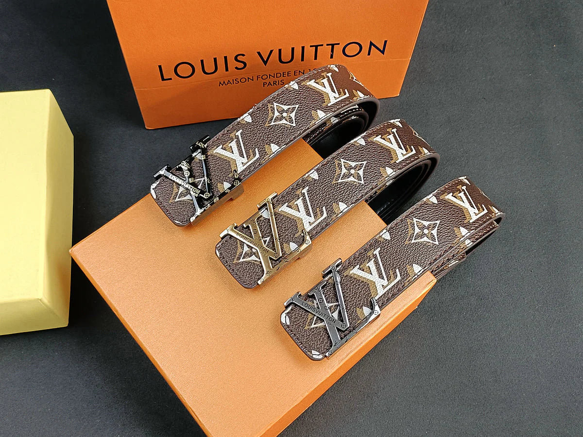 2025 3 Colors four-leaf clover double shadow printed belt