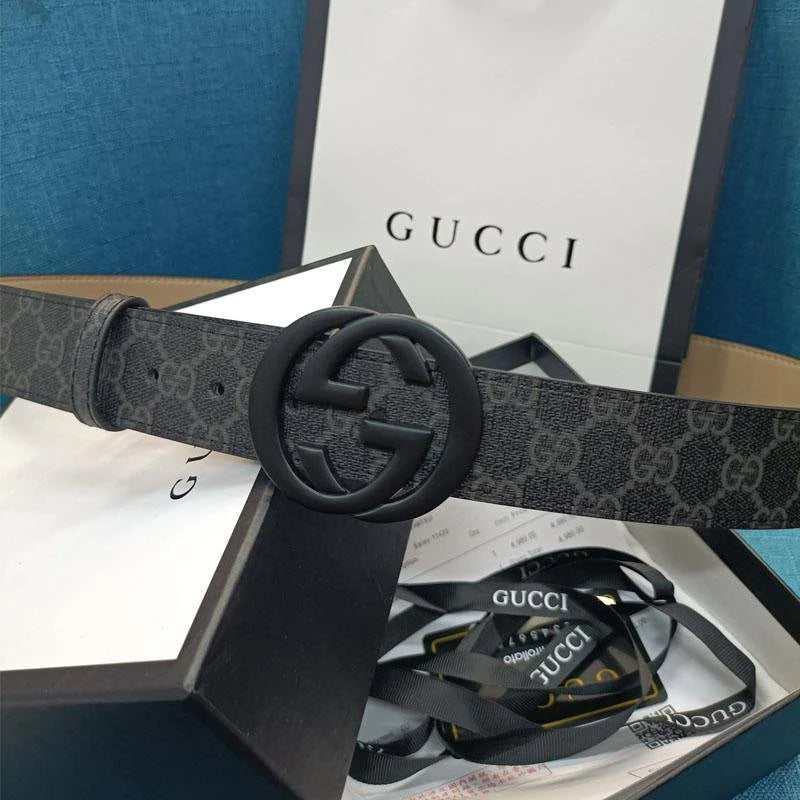 2025 3 Colors Double G Black Leather Belt