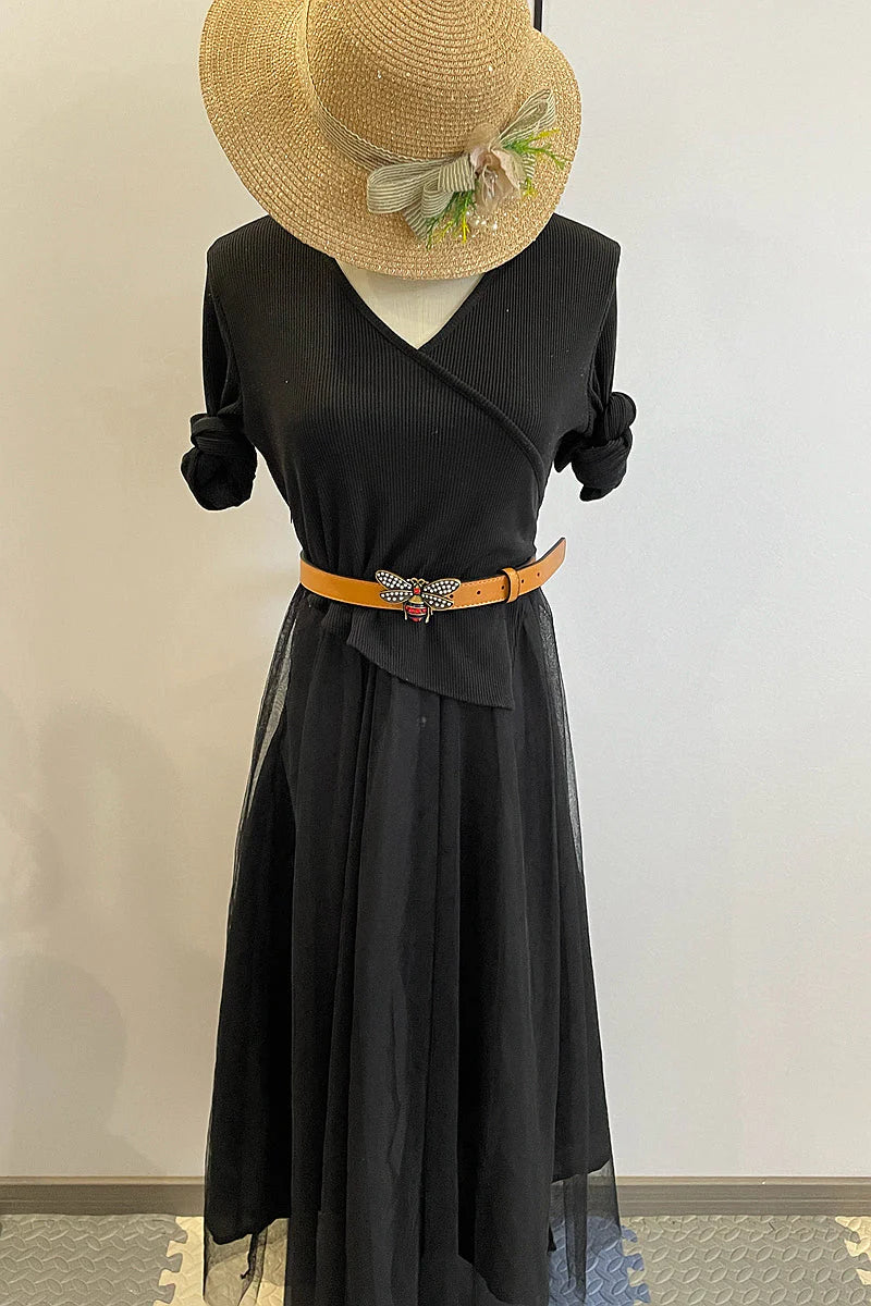 2025 4 Colors bee lychee pattern double-sided belt