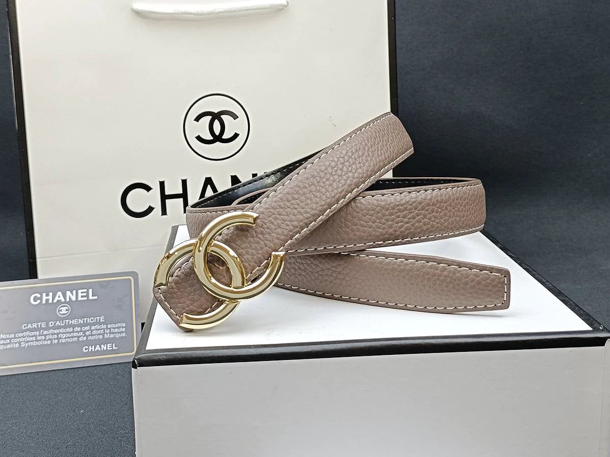 2025 8 Colors double C multi-color lychee leather belt