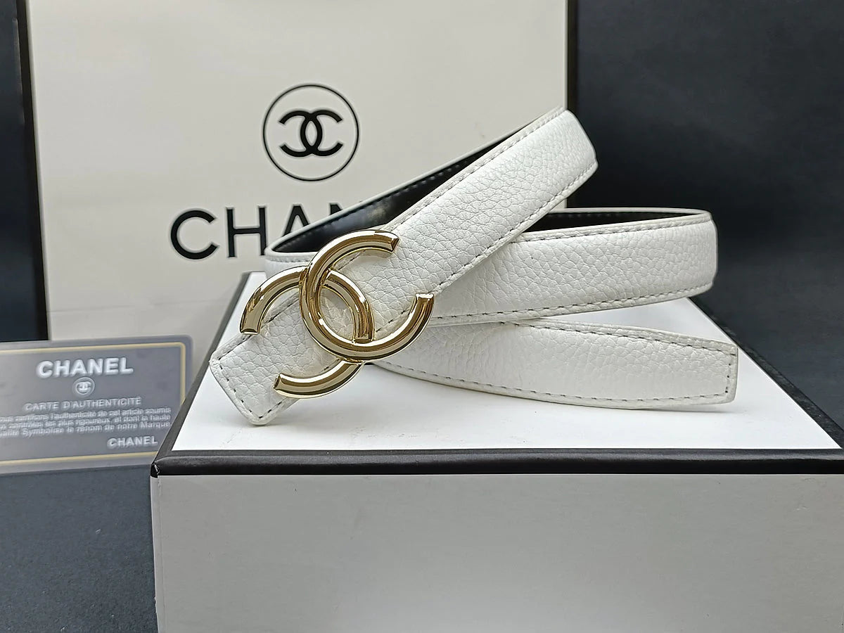 2025 8 Colors double C multi-color lychee leather belt