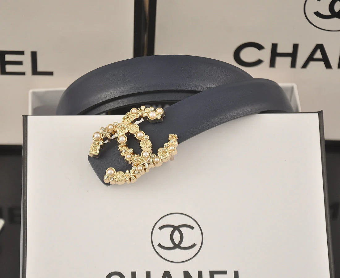 2025 5 color perfume bottle double C belt