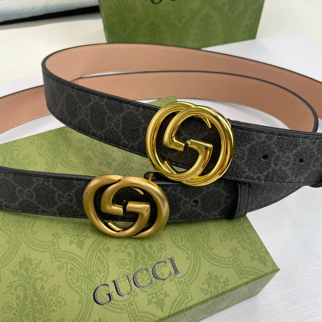 2025 4 Colors Classic double G pattern printed belt