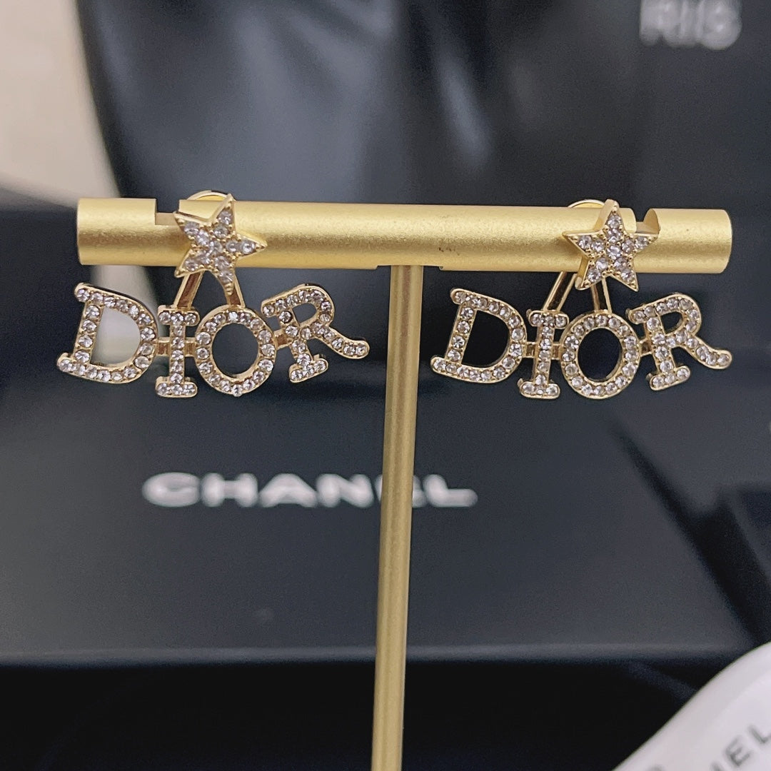 2025 Zircon Star Letter Earrings