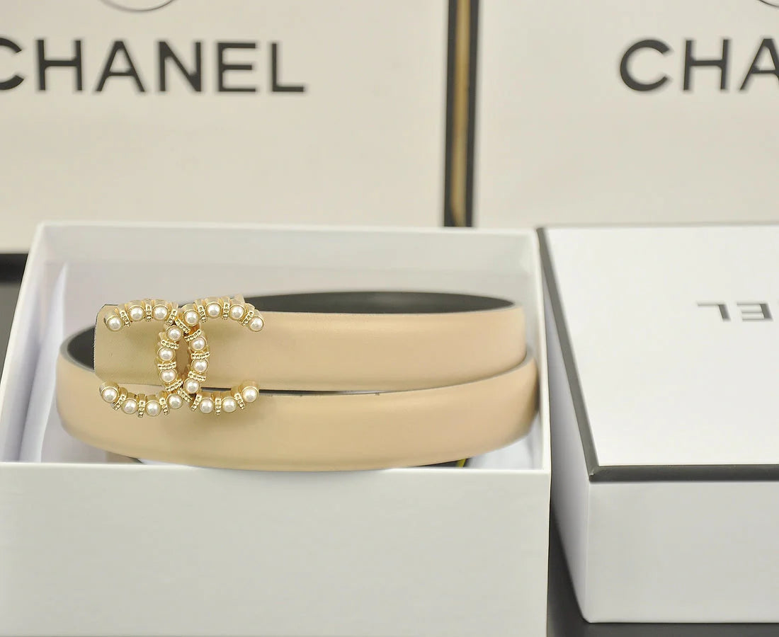 2025 6 color double pearl rhinestone belt