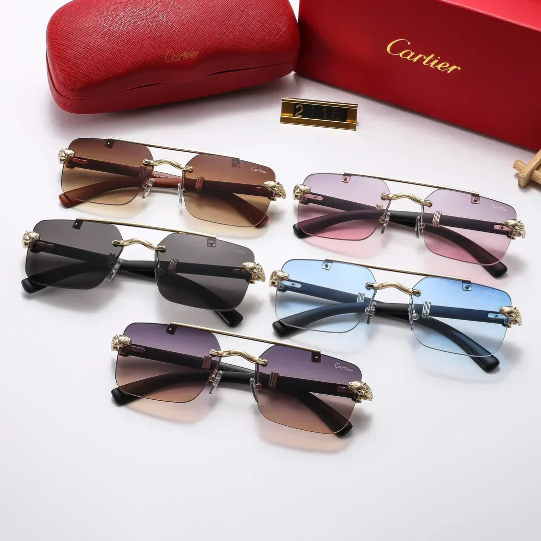 2025 Frameless leopard sunglasses 2115
