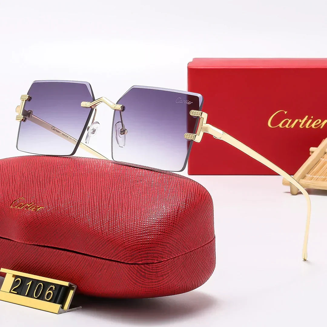 2025 Square stylish frameless sunglasses 2106