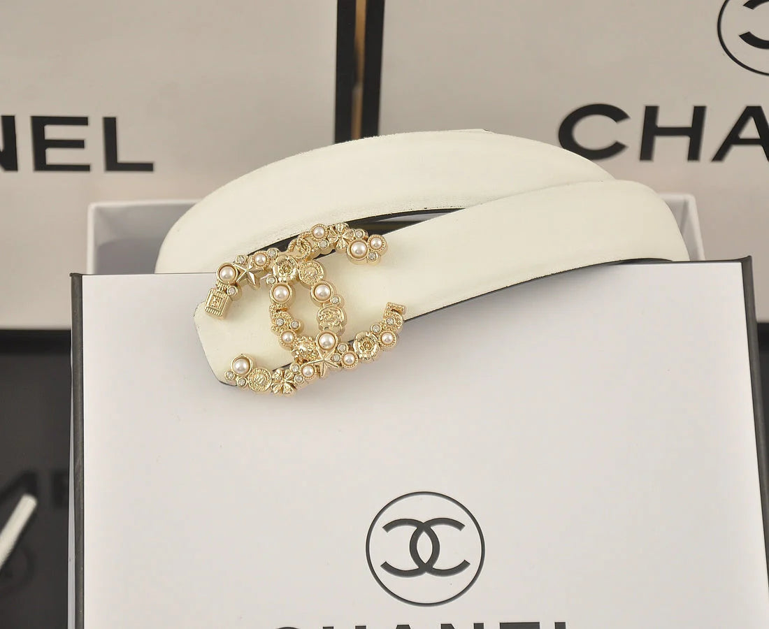 2025 5 color perfume bottle double C belt