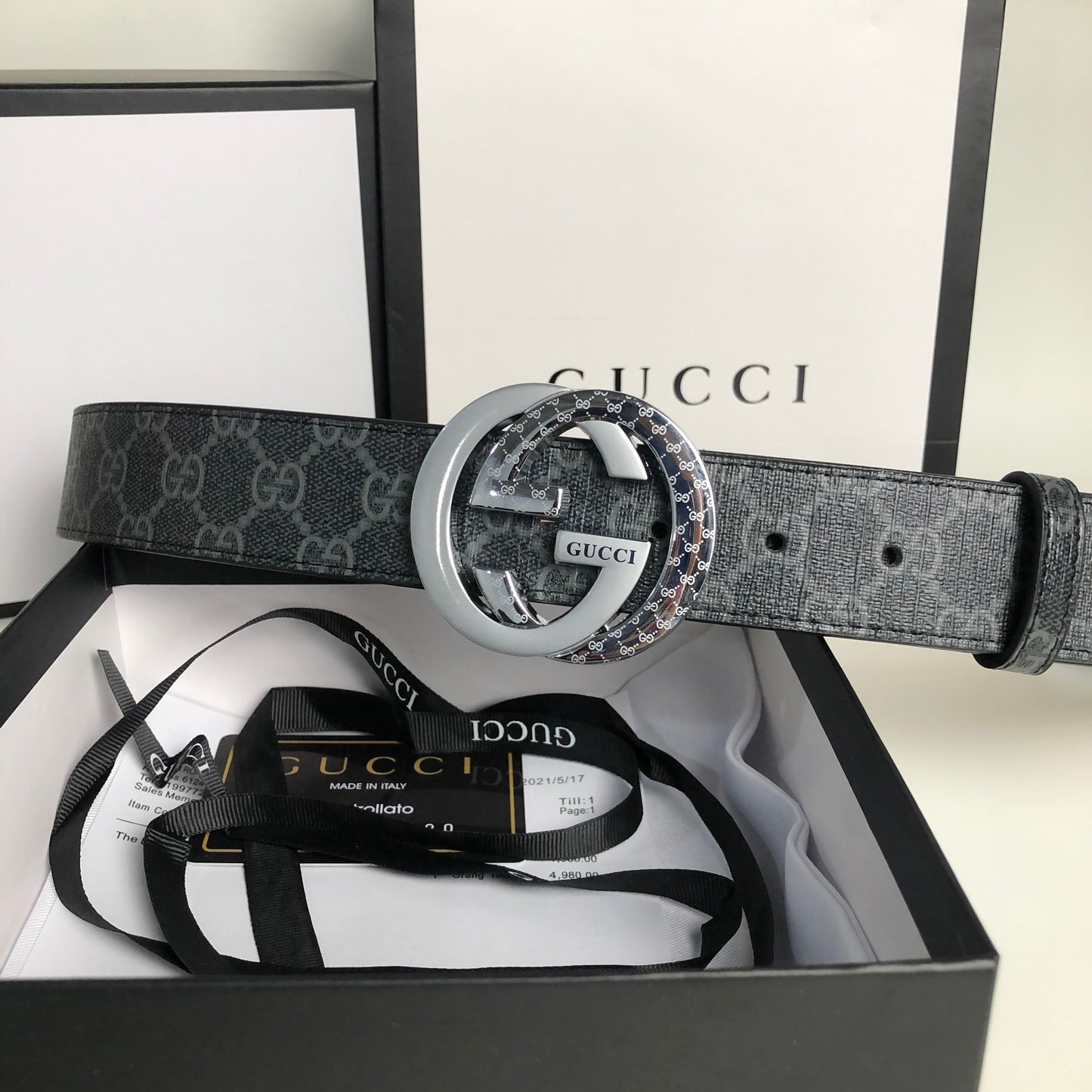 2025 3 Colors printed letter leather belt