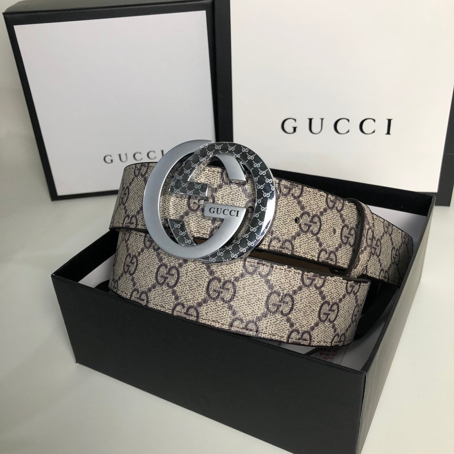 2025 3 Colors printed letter leather belt