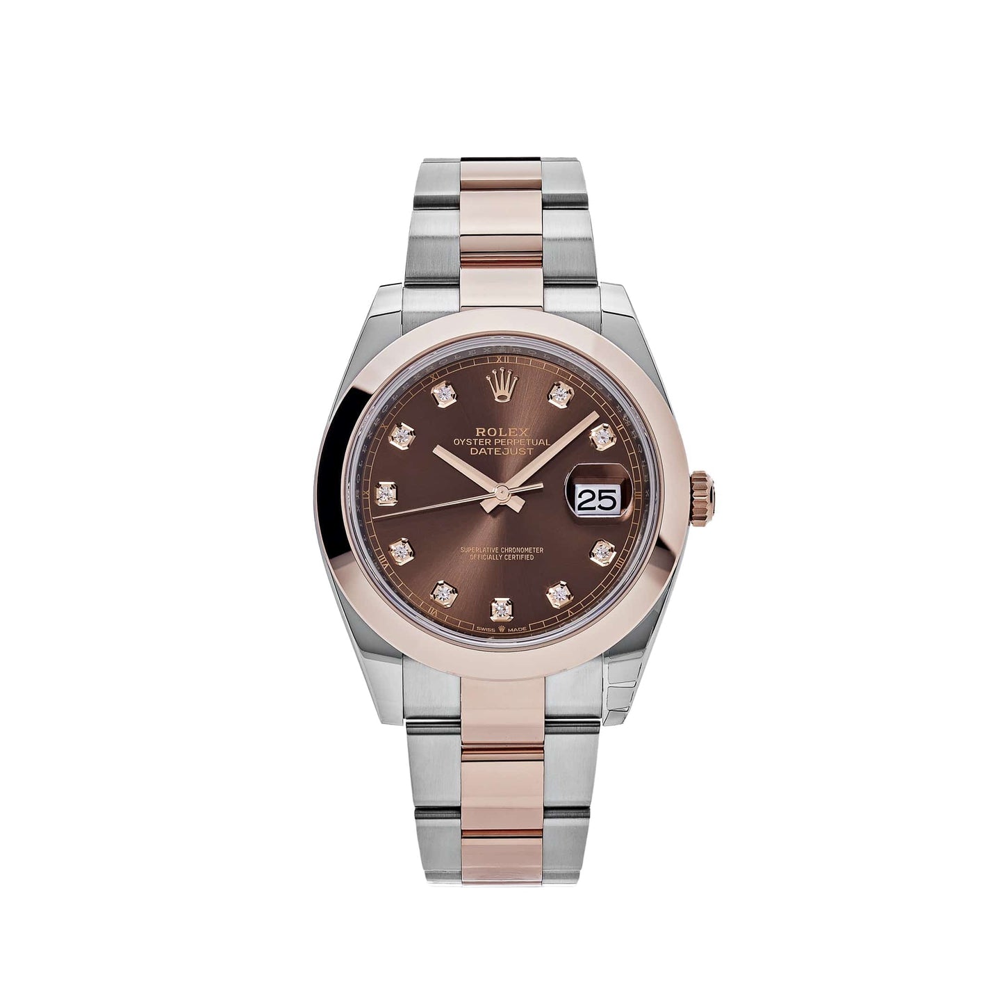 2025 Watch Datejust 126301 Rose Gold Stainless Steel Chocolate Diamond Dial (2023)
