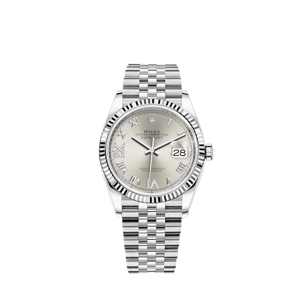 2025 Watch Datejust 126234 White Gold Stainless Steel Silver Dial Jubilee
