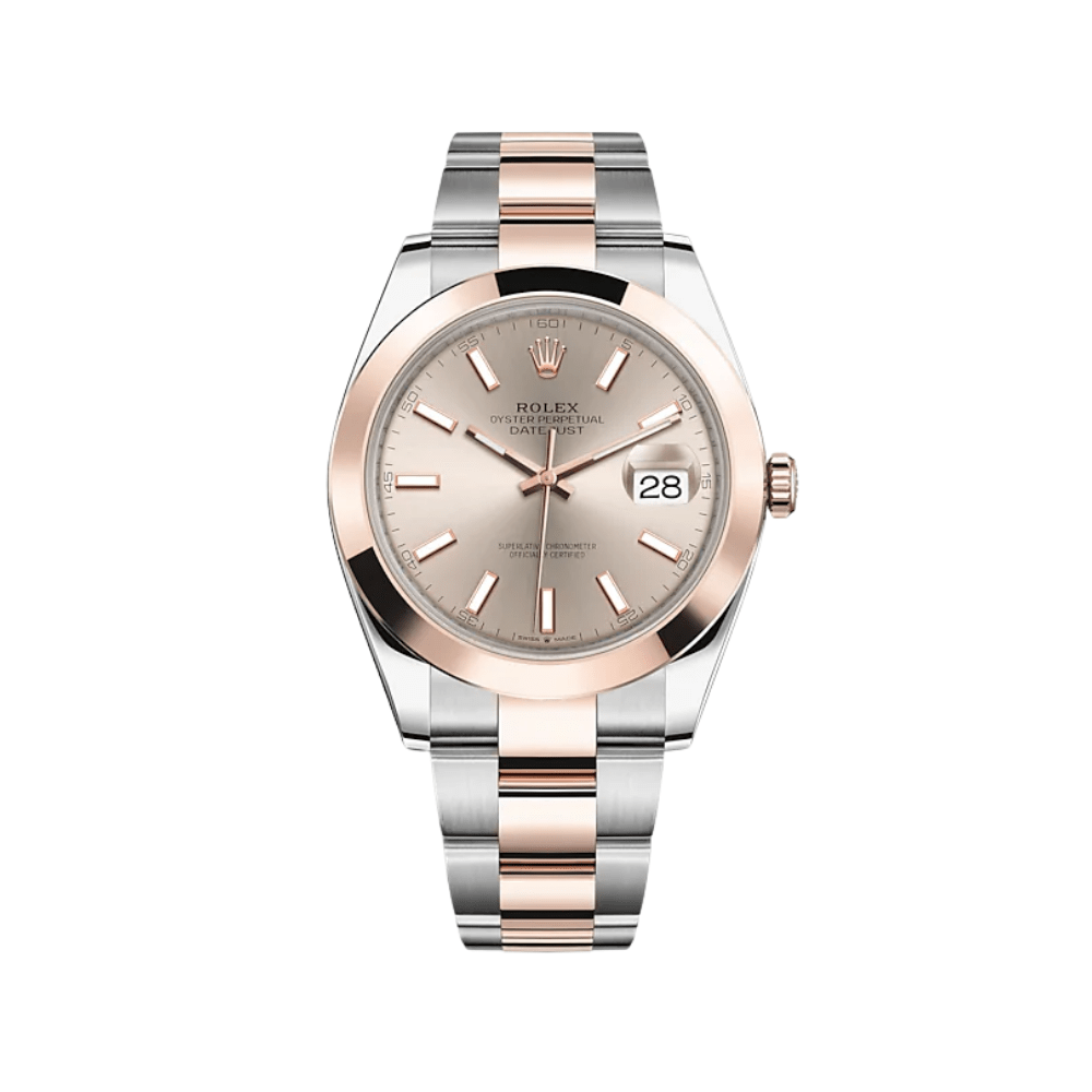 2025 Watch Datejust 126301 Stainless Steel Rose Gold Sundust Dial
