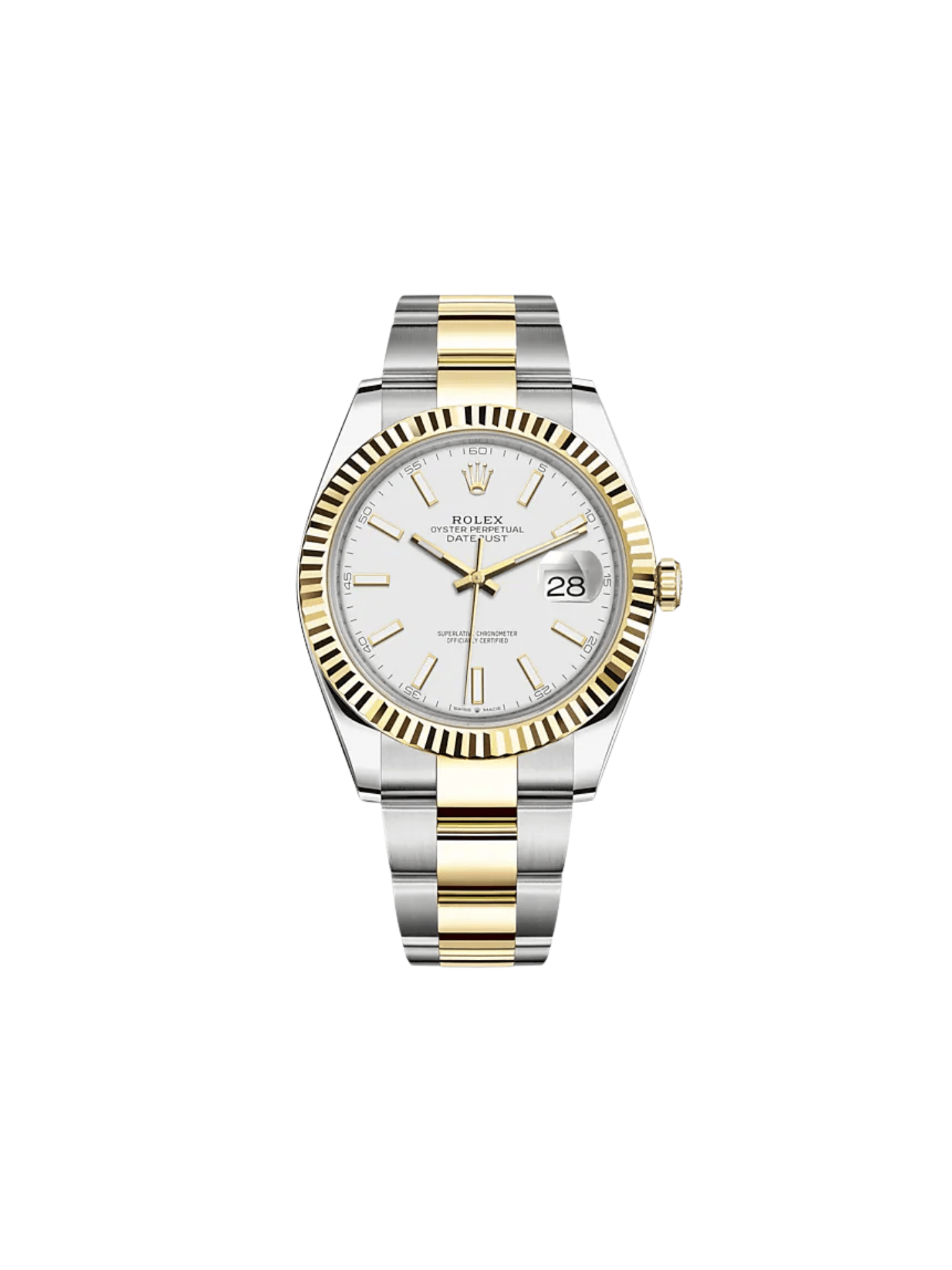 2025 Watch Datejust 126333 Yellow Gold Stainless Steel White Dial