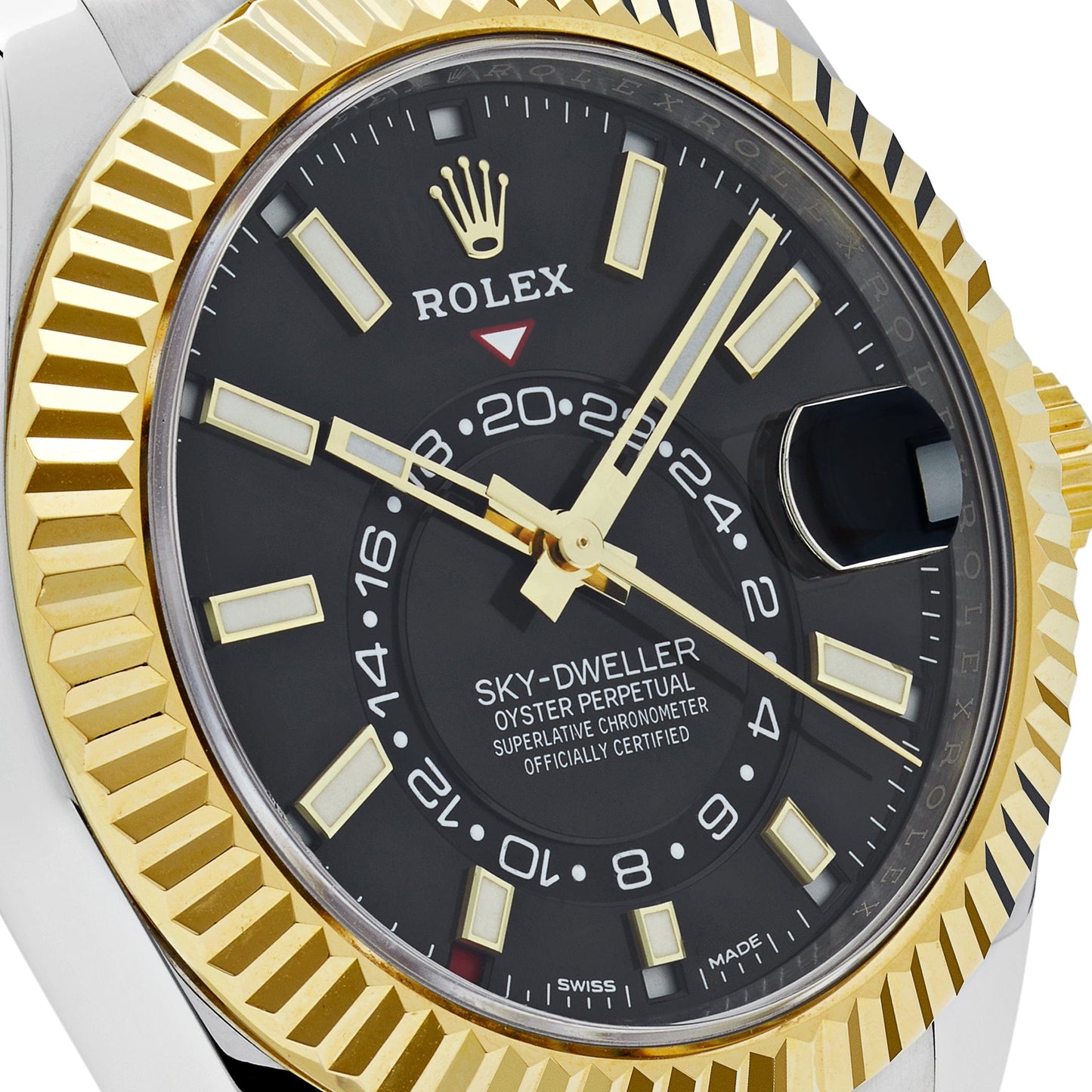 2025 Watch Sky-Dweller 326933 Stainless Steel Yellow Gold Black Dial (2020)