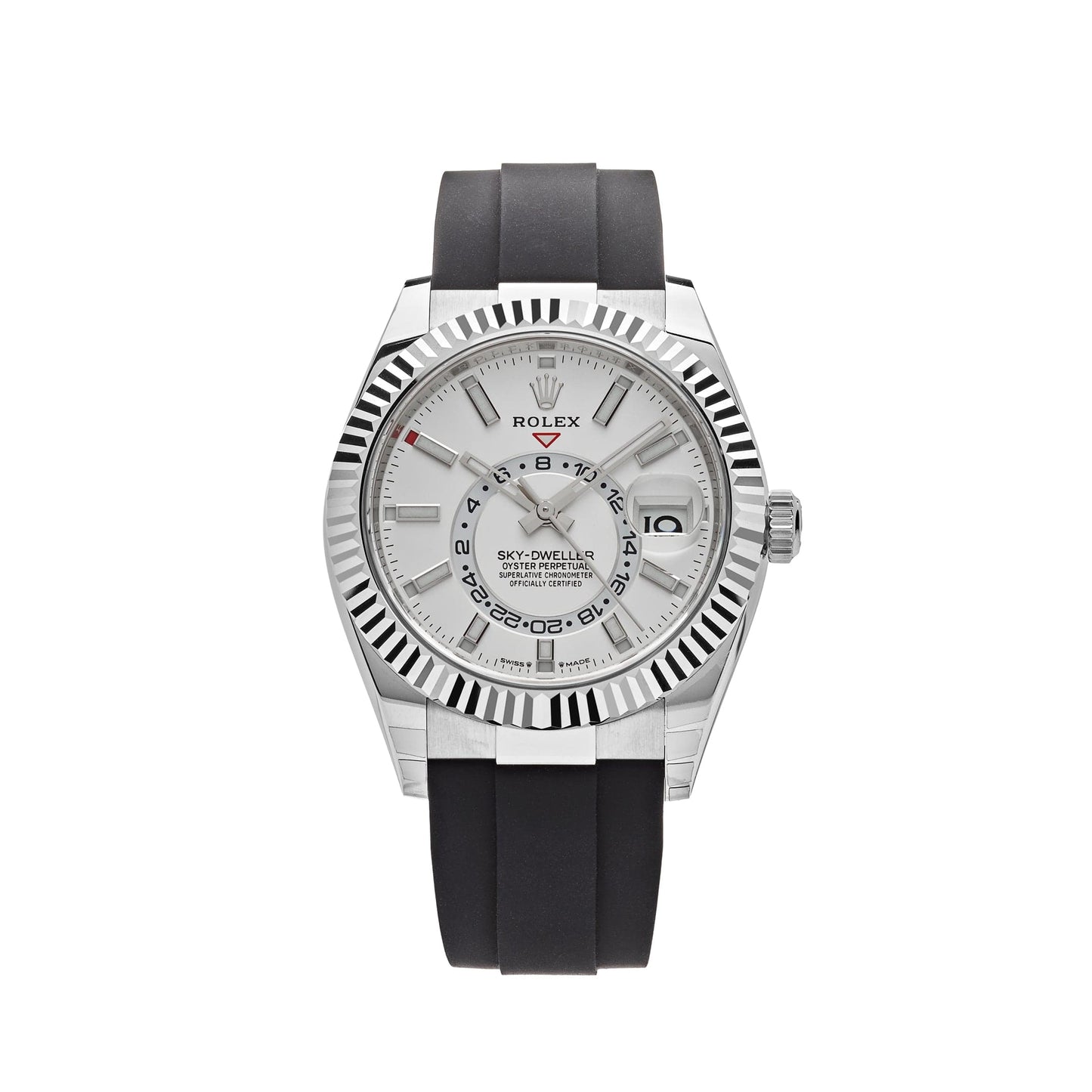 2025 Watch Sky-Dweller 336239 White Gold White Dial Oysterflex