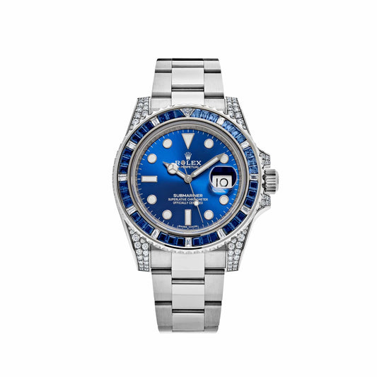 2025 Watch Submariner Date 116659SABR White Gold Blue Dial Sapphire Diamond Bezel (2019)