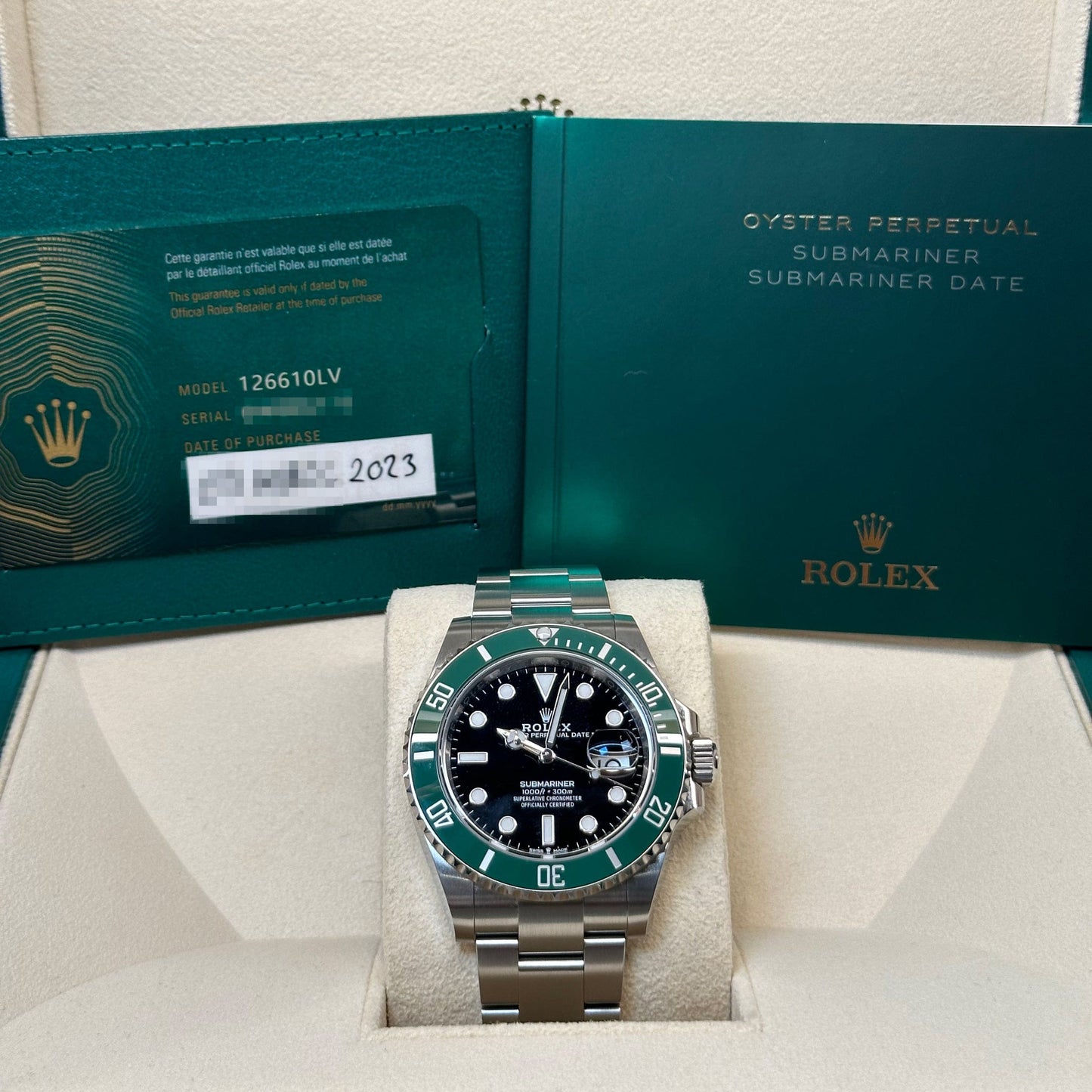 2025 Watch Submariner Date 126610LV 'Starbucks MK1' Stainless Steel Black Dial (2023)