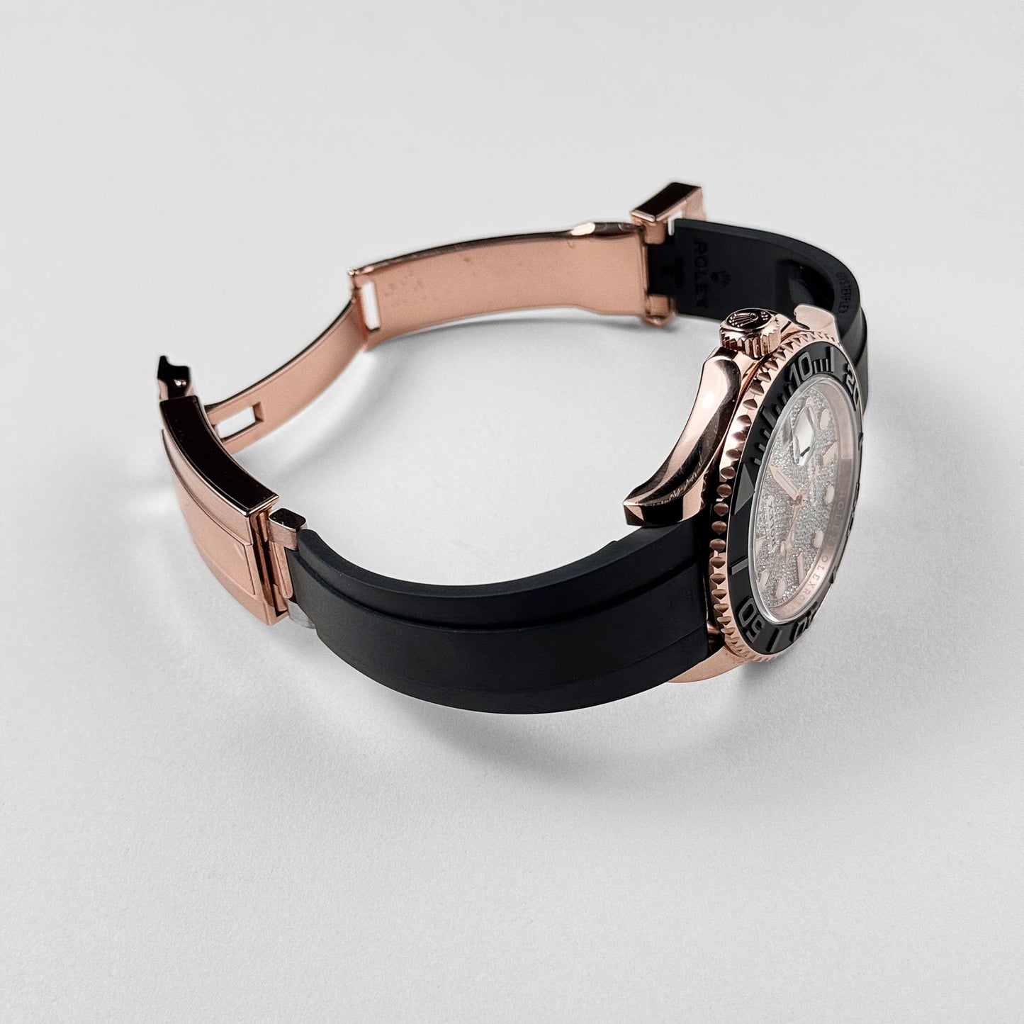 2025 Watch Yacht-Master 126655 Rose Gold Pave Diamond Dial (2023)