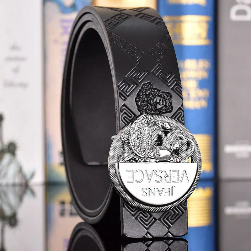 2025 2 Colors printed letter leather belt