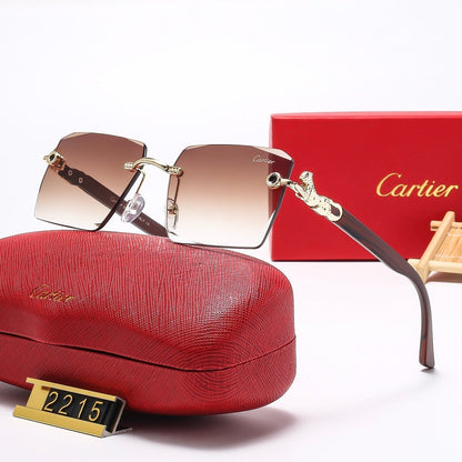 2025 Square frameless leopard head  Sunglasses 2215