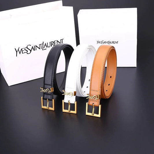 2025 3 Colors Fashion Alphabet Buckle Ladies Leather Belt