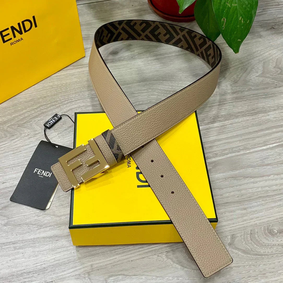 2025 Double loop reversible leather belt