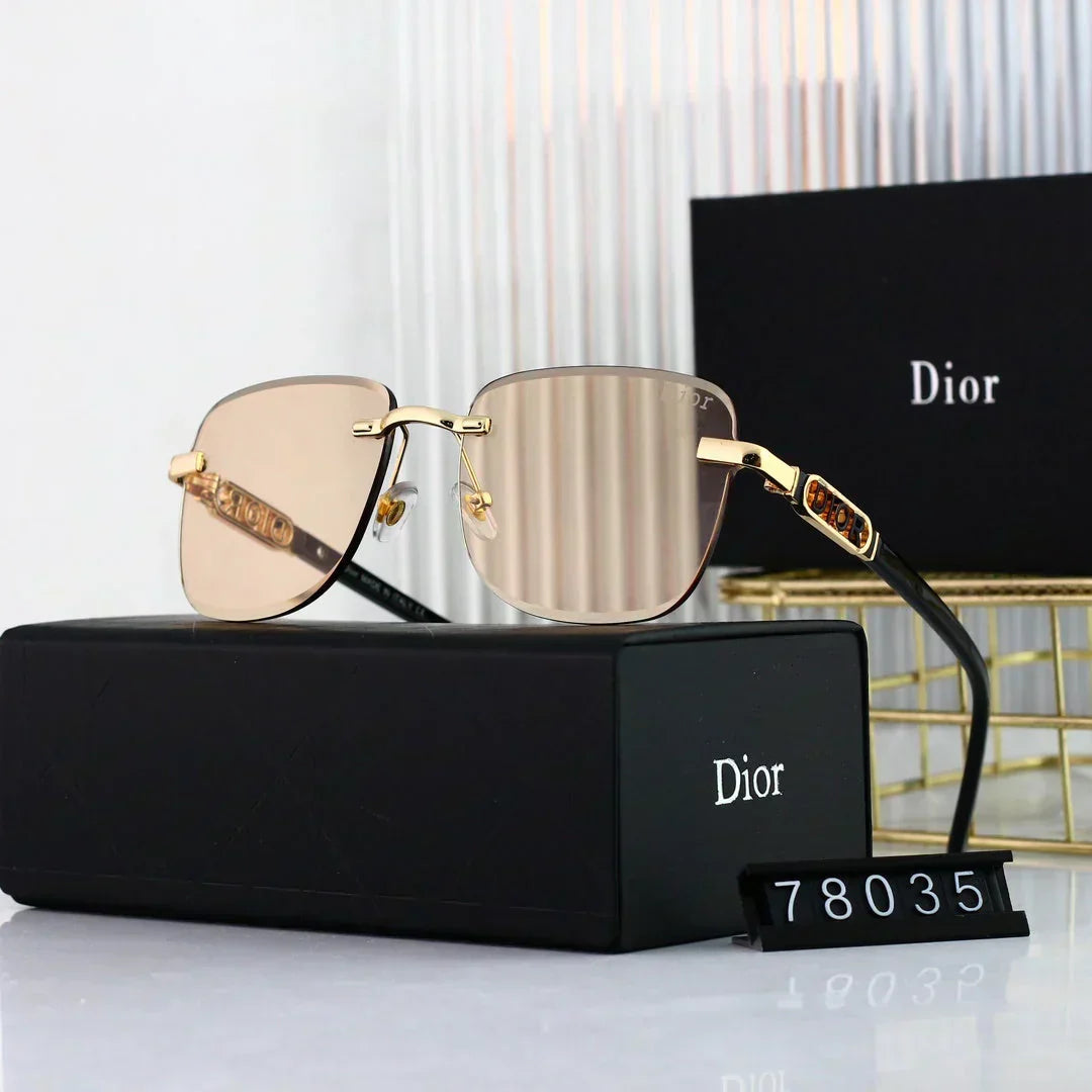 2025 Polygonal rimless cut-edge sunglasses