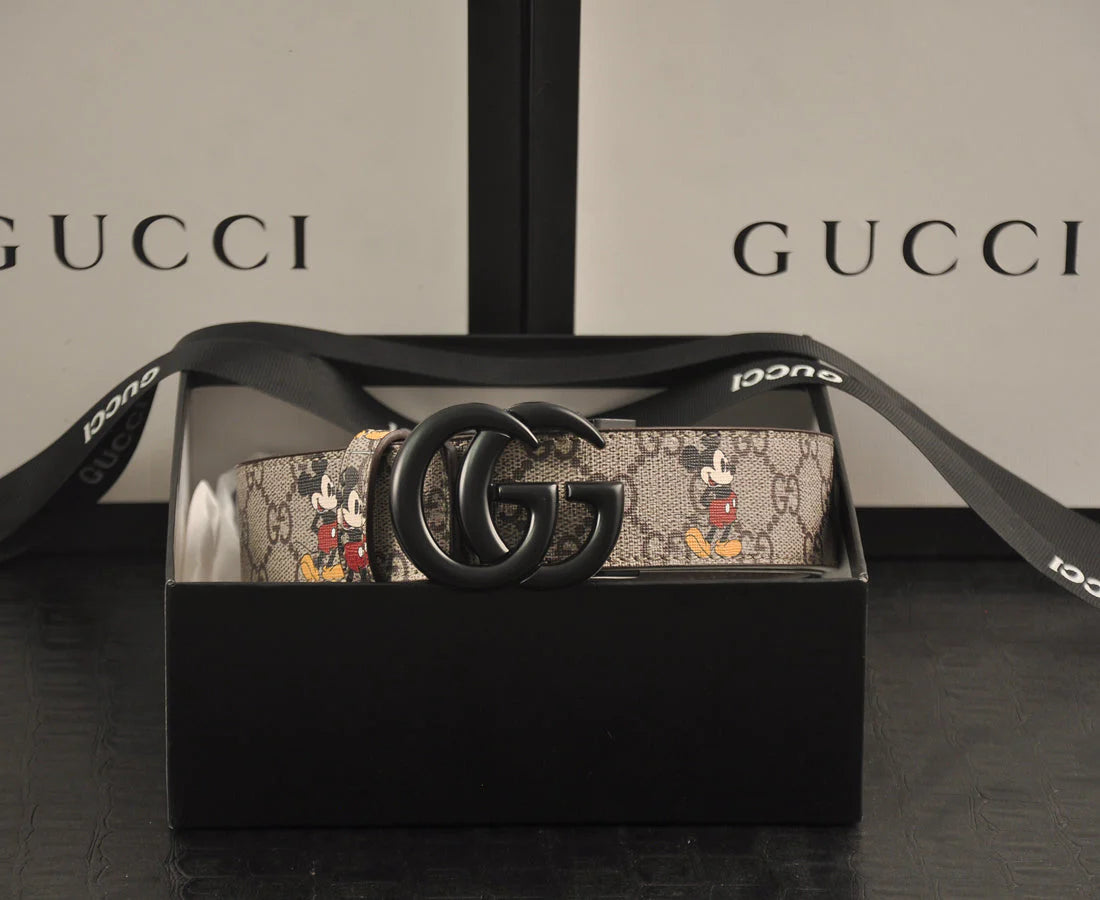 2025 3-color  double G Mickey Mouse print belt